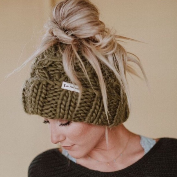 Skyline Messy Bun Beanie - Picture 5 of 8